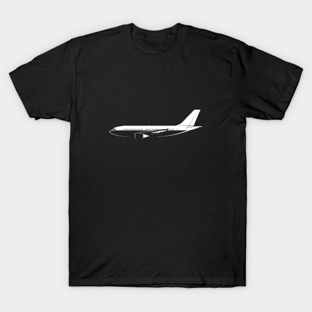 Airbus A310-300 Silhouette T-Shirt by Car-Silhouettes